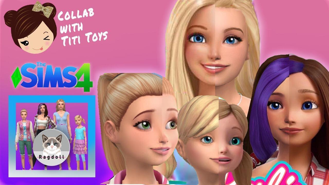 SIMS 4 | CAS | Barbie dreamhouse adventures 💖 - Collab with Titi dolls + CC LIST - YouTube