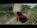 Đi trong rừng dưới trời mưa lớn  - game BeamNG drive