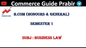 Business  Law  Sem-1 || CU || Full Paper Solved ||