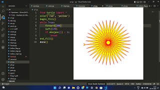 Turtle star 🌟  #python  Turtle graphics screenshot 5