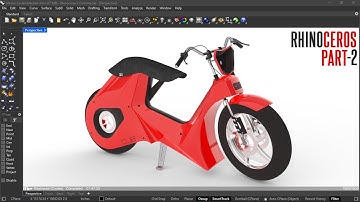 Rhino 3DModeling | Concept Design of Futuristic Motorcycle | Product Modeling in Rhino _Part-2