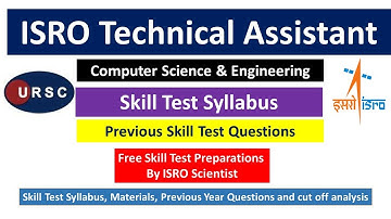 isro technical assistant computer science skill test | syllabus | question | preprations startegy