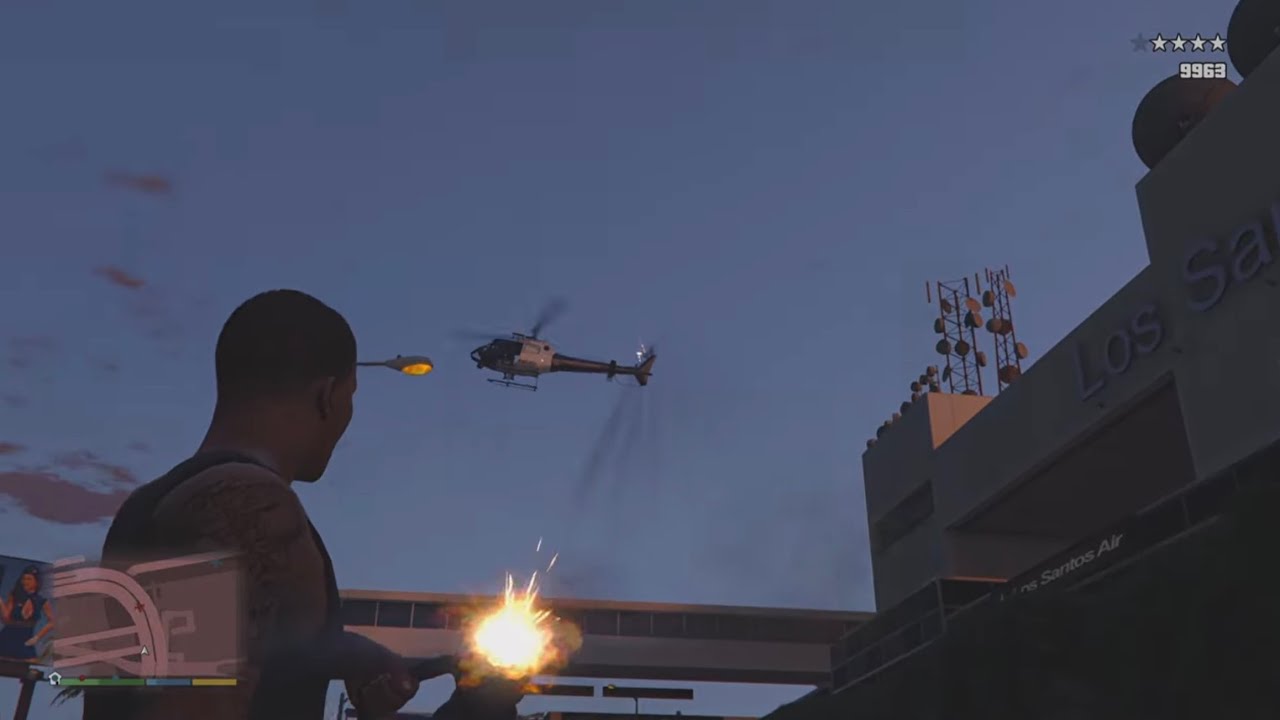 GTA V - Taxi Job Gone Wrong Franklin Airport Rampage + 5 Star Escape (INTENSE)