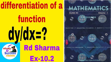 differentiation class12 Rd Sharma Ex-10.2(question no.1to11)|differentiation for all TGT & PGT exam|
