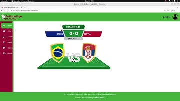 Bolão da Copa do Catar - Sistema em PHP