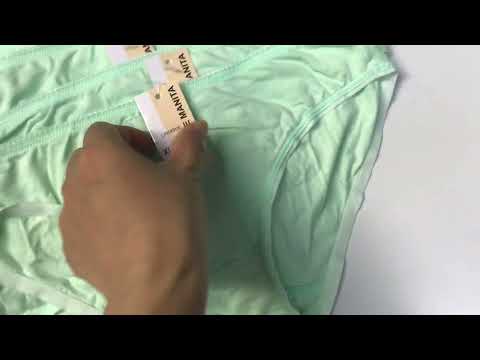 Video Quần lót cotton lụa mara màu xanh Ngọc - youtube