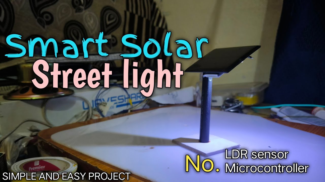 DiY Simple Smart Solar street light project || without LDR sensor and ...