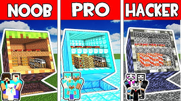 Minecraft - NOOB vs PRO vs HACKER : FAMILY SECRET BLOCK HOUSE in Minecraft Animation
