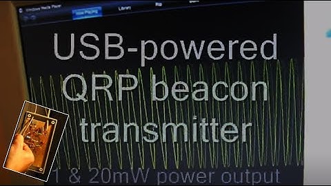 USB port powered 40 metre milliwatt transmitter on air