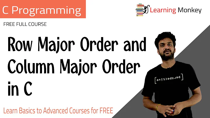 Row Major Order and Column Major Order in C || Lesson 48 || C Programming || Learning Monkey ||