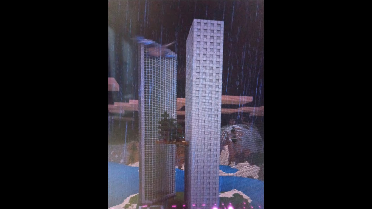 We made our version of twin towers in Minecraft - YouTube