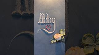 Abby ❤️ Name Written in Sand | Beautiful Sand Calligraphy Art | Satisfying Name Art #art #abby