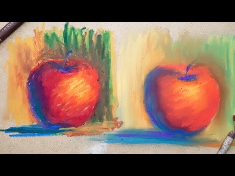 Видео: Разница между пастелью и масляной пастелью