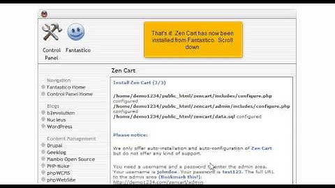 Tutorial: Installing ZenCart from Fantastico | LayerOnline Web Hosting