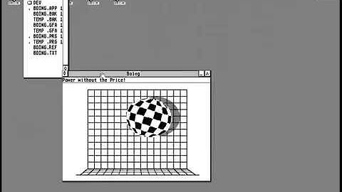 Boing demo in monochrome (Atari ST)
