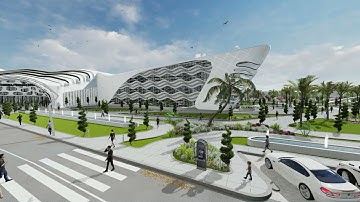 Lumion 10, 3Ds Max & Photoshop _ Green Bus Terminal Design.