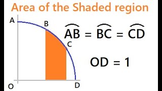 Area of the shaded region in a unit circle | Difficult problem easy  PRMO NMTC SSB CGL IBPS Bank PO