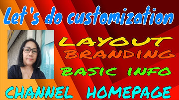 How  to customize  YouTube channel layout