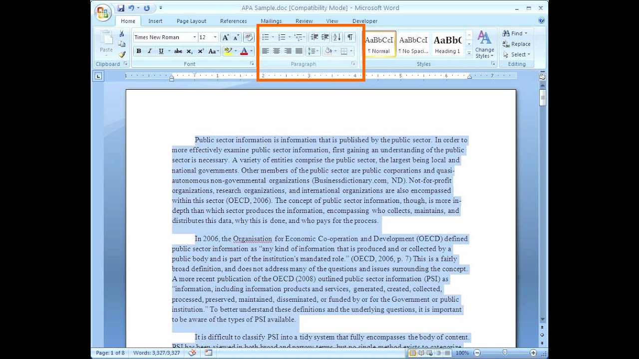 Apa Paper Body Format