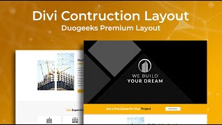 Divi Construction Layout - Divi Layouts By Divi Awesome