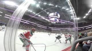 Video: Hockey stick meets camera lens