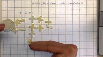 Solving 1 step equations using manipulatives