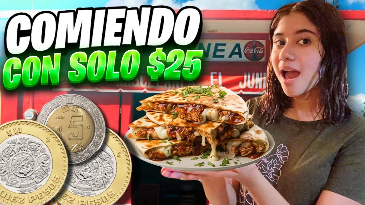 CENANDO con solo $25 pesos en la TIENDA😱 *si me alcanzo*