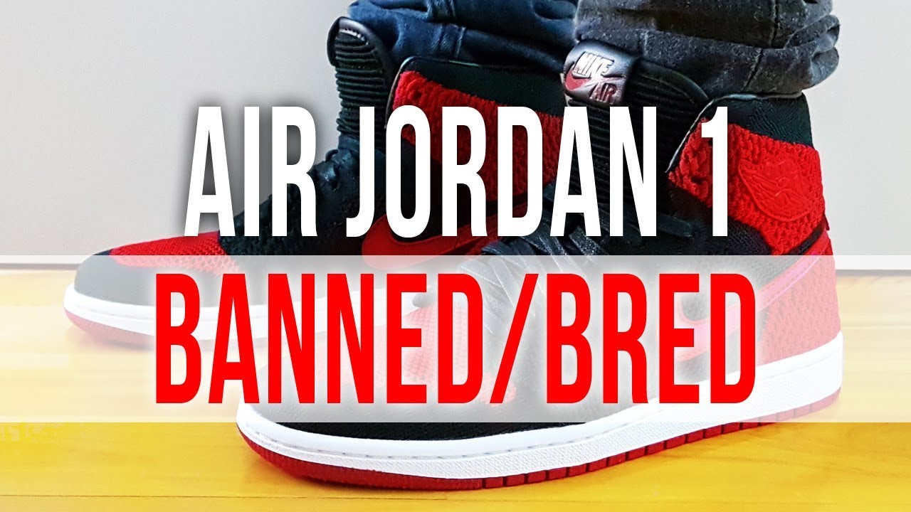 jordan 1 flyknit bred on feet