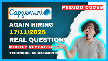 Hard ? || Capgemini Coding Questions 2025 || Capgemini Technical Assessment 2026