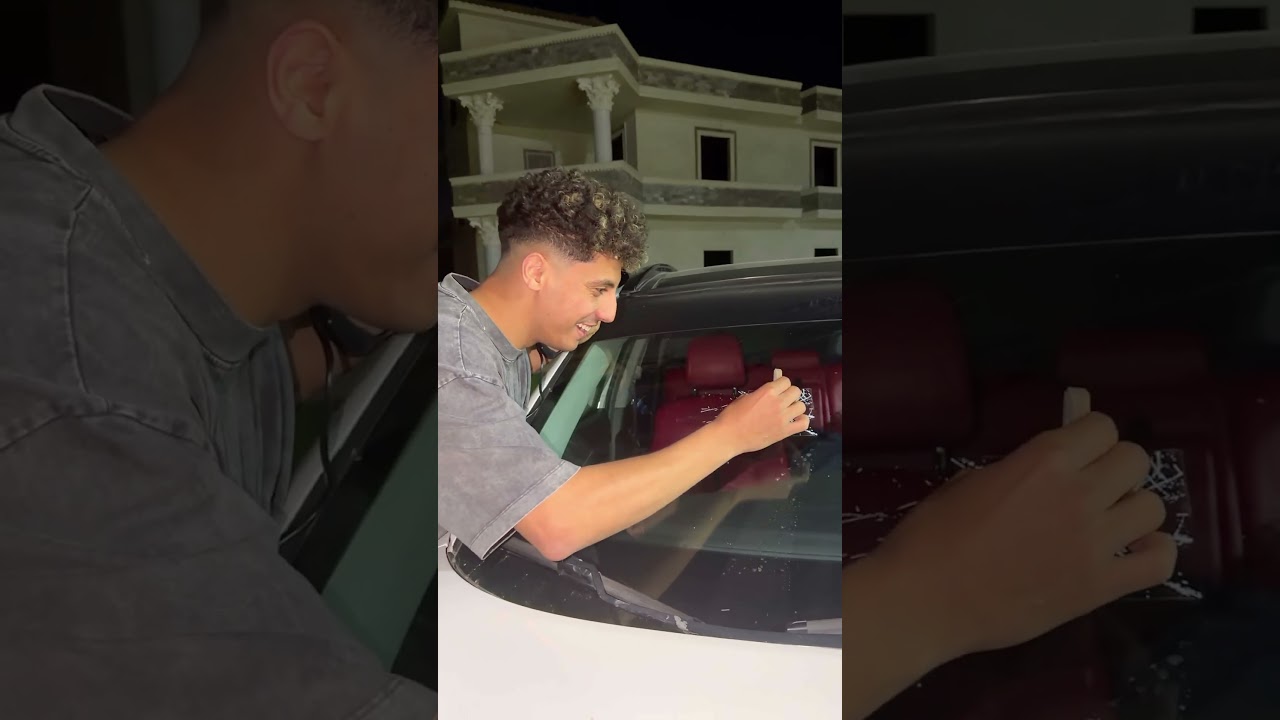 تكسير ازاز السياره😳