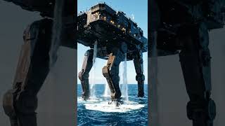 Giant Ocean Walker Rising From The Sea 🌊🤖 | Cinematic Hack Stock Footage