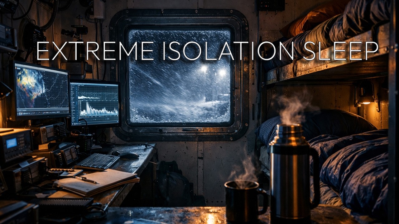 Арктическая исследовательская станция ❄️ Звуки экстремальной метели и мрачная окружающая среда