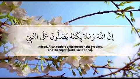 إِنَّ اللَّهَ وَمَلَائِكَتَهُ يُصَلُّونَ عَلَى النَّبِيِّ (سورة الأحزاب آيه 56)