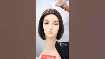 Tóc giả ngắn ngang Bob Highlight được làm từ tóc thật và siêu da đầu #tocgiangangvai #tocgia