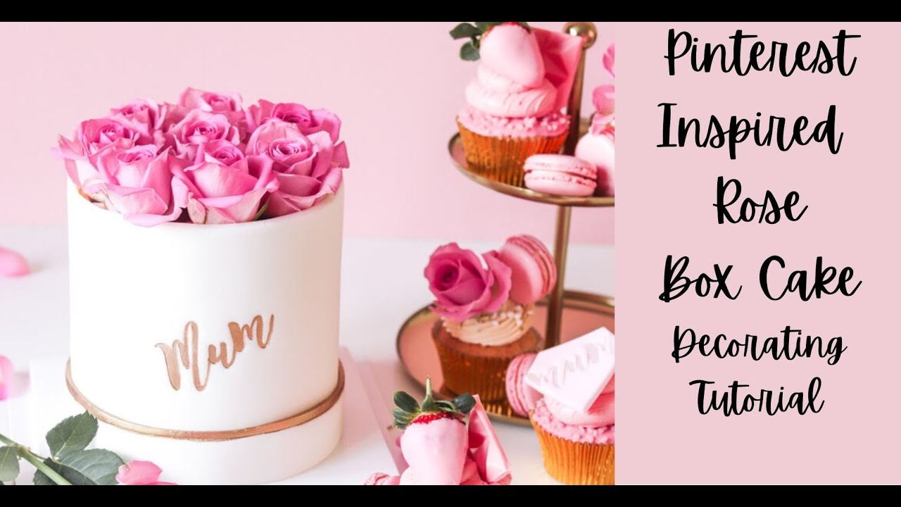 Rose Box Cake Decorating Tutorial - YouTube