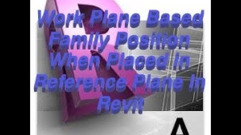 Work Plane Based Family Position When Placed in Reference Plane In Revit