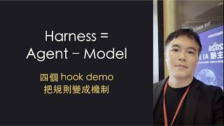 Harness = Agent − Model（四個 hook demo）