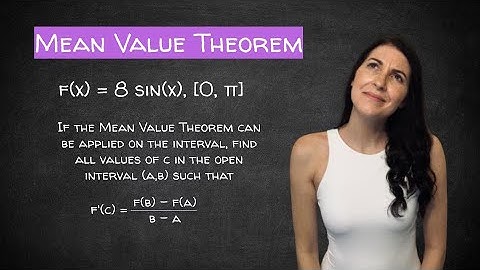 Mean Value Theorem Example