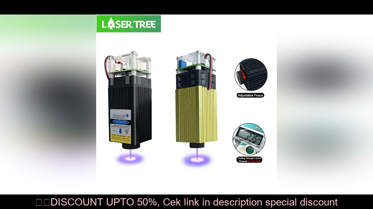 LASER TREE 20W Laser Module 450nm 40W TTL Blue Light Laser Engraver Head for Laser Engraving Cutting