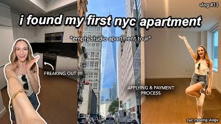 moving to nyc vlog 13. new studio apartment reveal !! empty apartment tour & application process