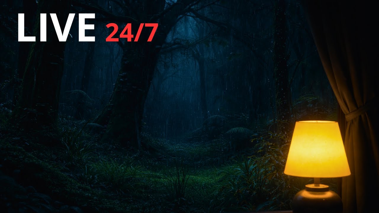 Rain Sounds on the Window with Soft Raindrops | 24/7 Hours Sleep Sounds for Insomnia, Focus