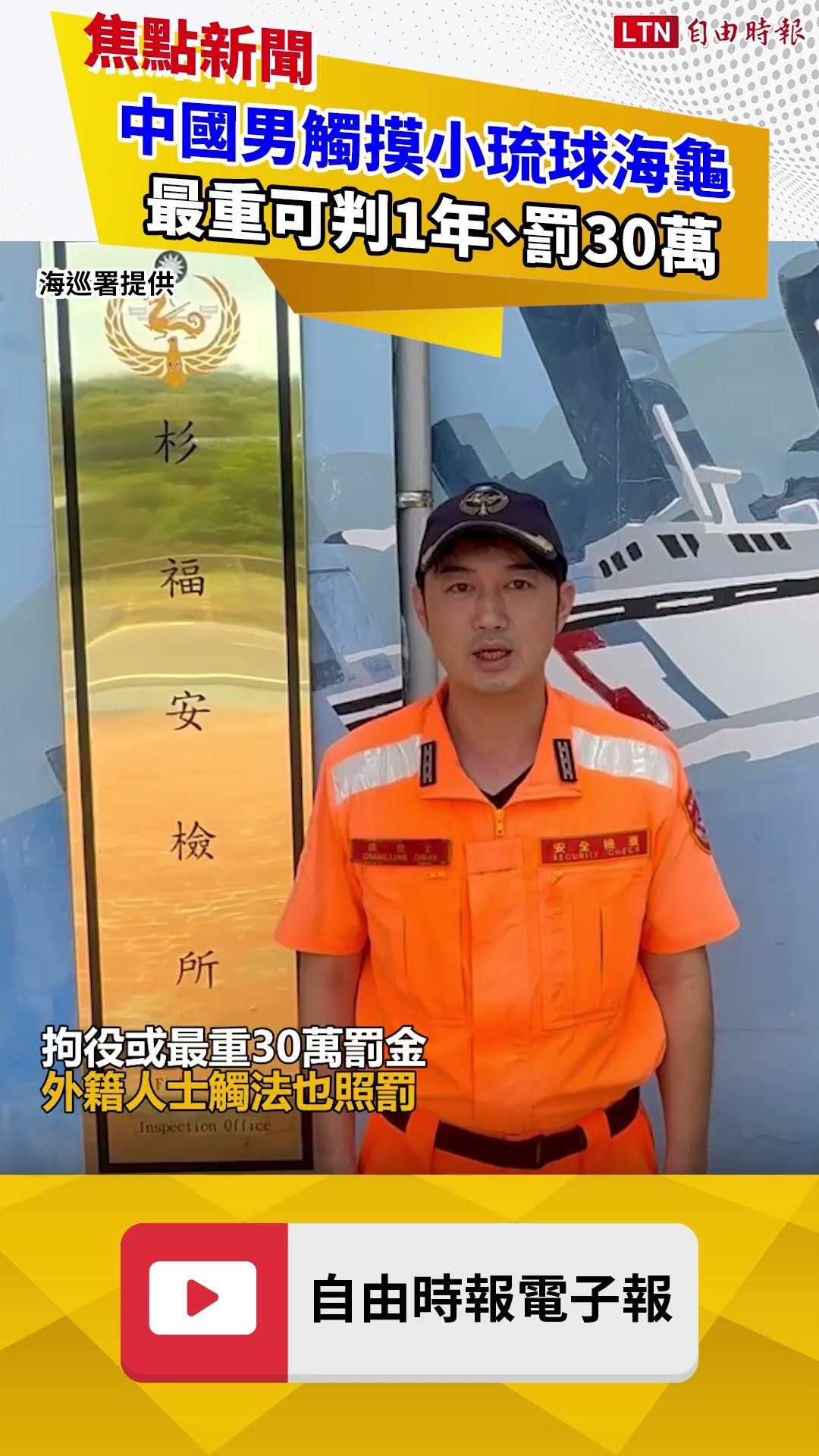 看不懂告示？中國男觸摸小琉球海龜 最重可判1年、罰30萬