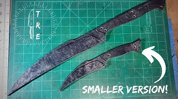 Texturing and Profiling a Wicked 1084 Knife | Knife Maker | Vlog