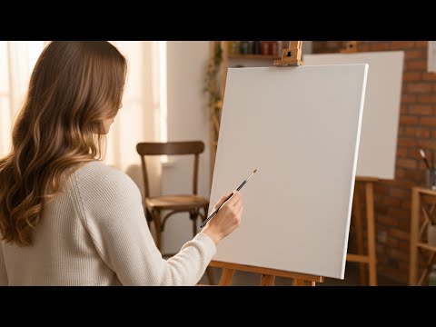 When Autumn Meets Winter Peaceful Acrylic Painting On Black Canvas 