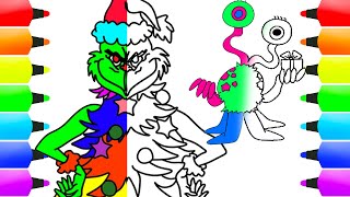 Cute Monster Coloring Page For Kids | Digital Art For Kids