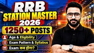 Railway Station Master Vacancy 2026 | Station Master Syllabus, Exam Pattern, Eligibility | Sahil Sir