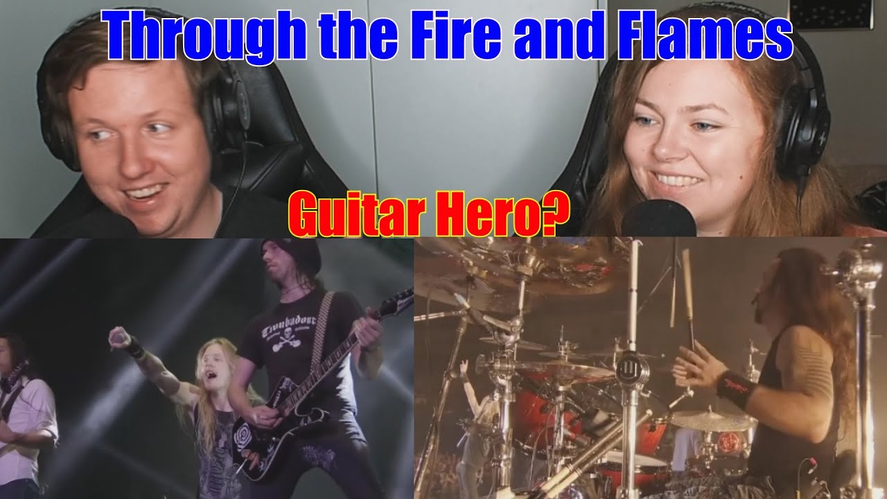 Couple First Reaction To - DragonForce - Through The Fire And Flames [Live]