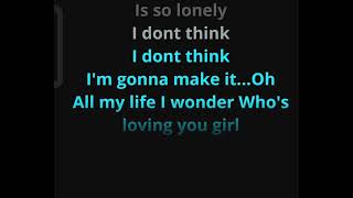 Whos Loving You  Tom F Karaoke jennie Lena Version