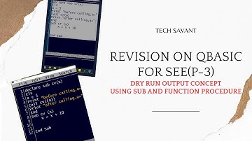 SEE Computer science | grade 10 computer science | QBASIC output program with Dry run(p-3)