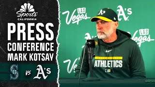 Mark Kotsay breaks down Athletics' blowout loss to AL West rival Mariners | NBC Sports CA